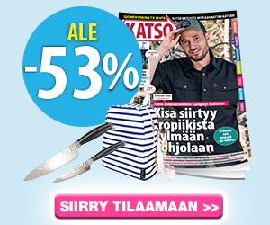 Katso 26 nroa 39,90 € + veitsisetti + reppu